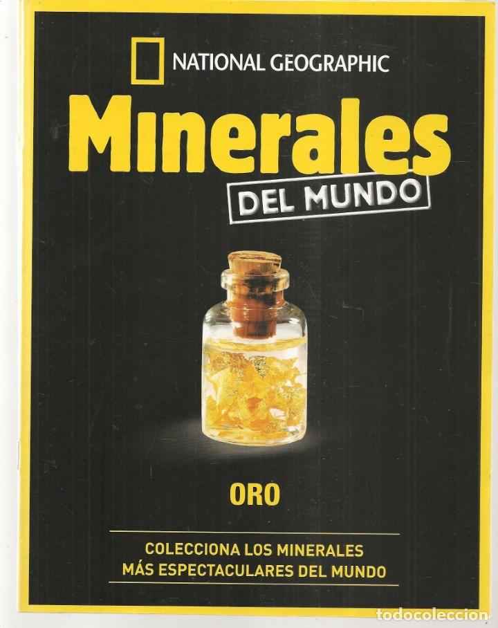 Cat&aacute;logos publicit&aacute;rios: MINERALES DEL MUNDO. ORO. NATIONAL GEOGRAPHIC. RBA. FASC&Iacute;CULO + PRESENTACION DE LA OBRA. (C/A29)
