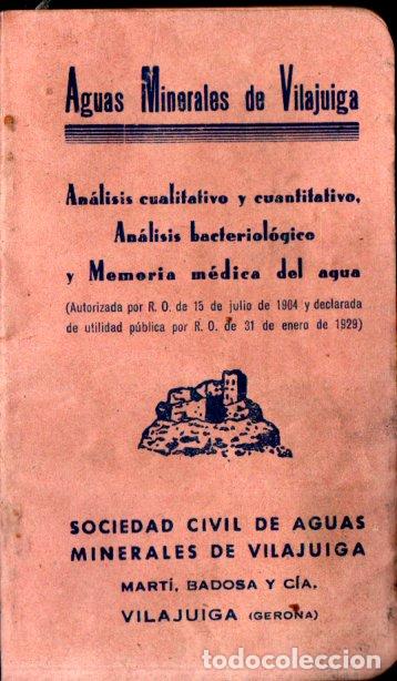 Cat&aacute;logos publicit&aacute;rios: AGUAS MINERALES DE VILAJUIGA - GERONA (1903)
