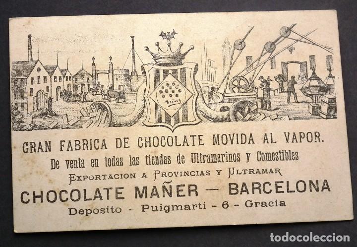 Werbekataloge: PUBLICIDAD CHOCOLATE MA&Ntilde;ER - GRAN F&Aacute;BRICA DE CHOCOLATE MOVIDA AL VAPOR - BARCELONA