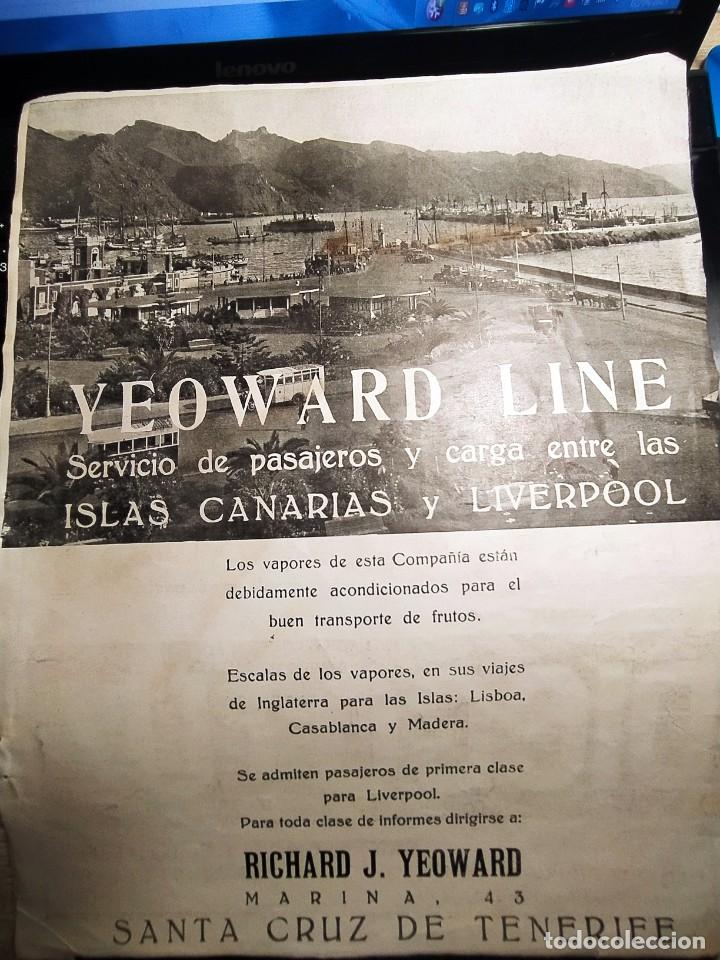 Catalogues publicitaires: YEO WARD LINE. SERVICIOS DE PASAJEROS Y CARGA ENTRE TENERIFE Y LIVERPOOL. A&Ntilde;OS 30.