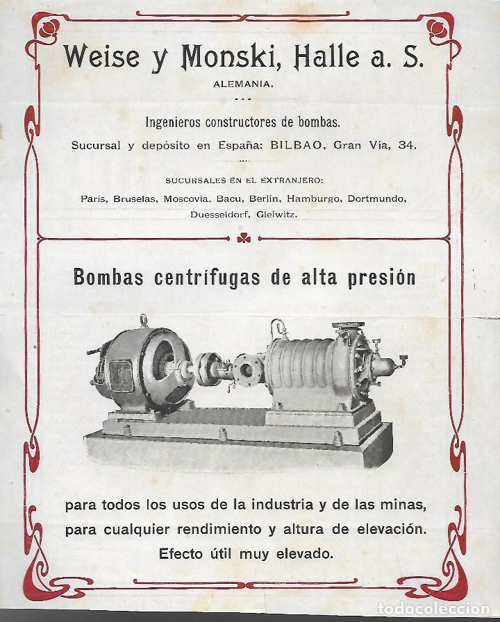 Advertising Catalogs: WEISE Y MONSKI, HALLE A.S.--BOMBAS CENTRIFUGAS ALTA PRESION- A&Ntilde;O 1897, VER FOTOS