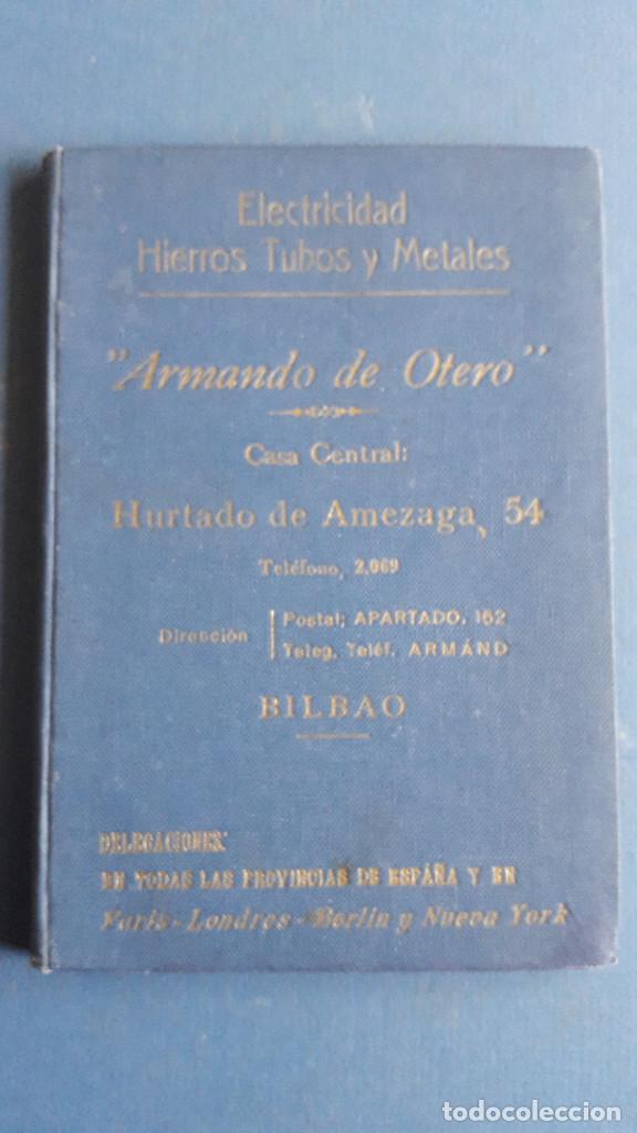 Catalogues publicitaires: electricidad, hierro, tubos y metales; nomenclatura, datos, precios; armando de otero, bilbao