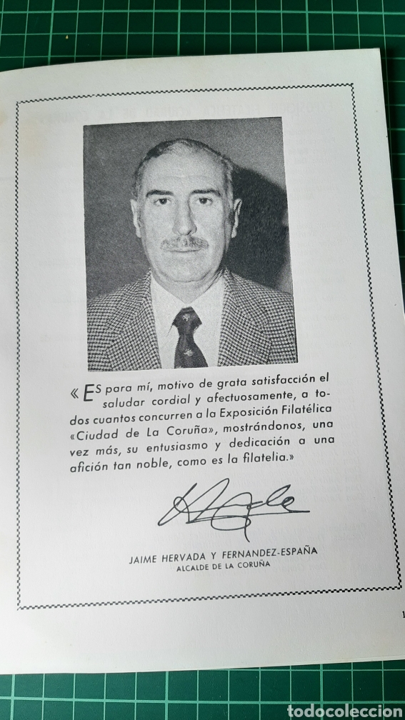 Catalogues publicitaires: 1974 LA CORU&Ntilde;A SR ALCALDE EXPOSICI&Oacute;N FILAT&Eacute;LICA MATASELLO CATALOGO COLECCIONISMO COLISEVM FILATELI