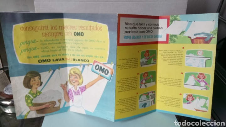 Cat&aacute;logos publicitarios: FOLLETO DE DETERGENTE OMO. A&Ntilde;O 1962. - Foto 1