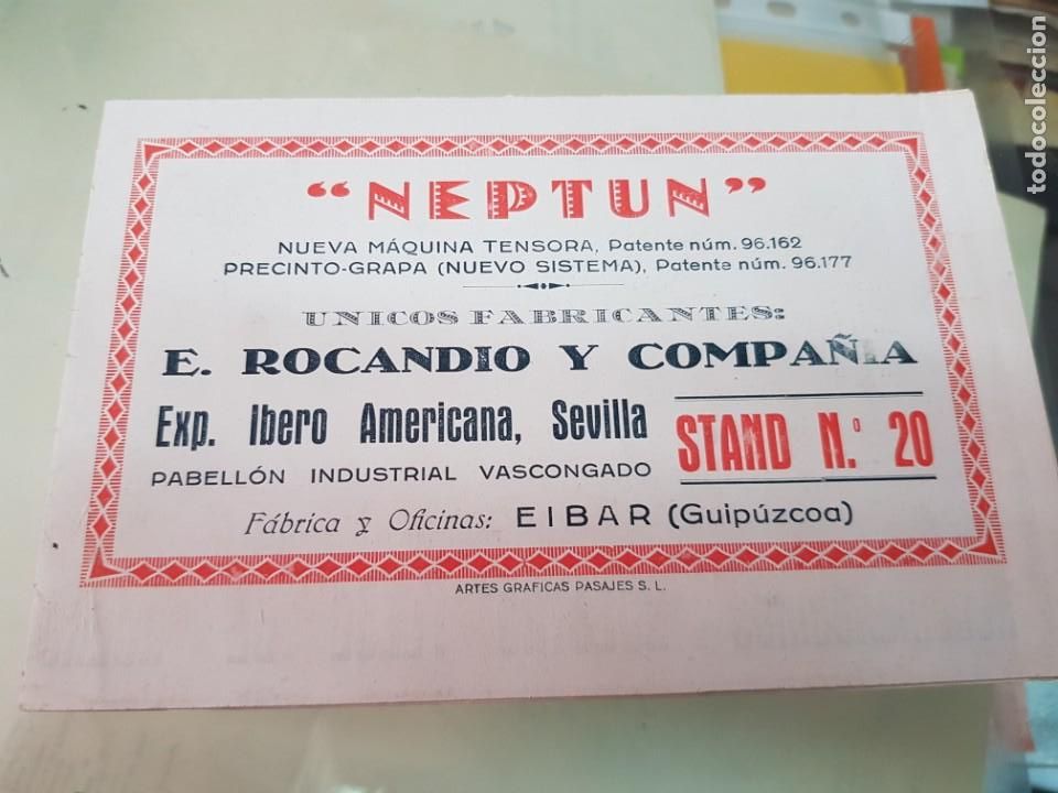 Werbekataloge: ANTIGUO FOLLETO CATALOGO PUBLICITARIO MAQUINARIA NEPTUN ROCANDIO Y CIA EIBAR EXPOSICION DE SEVILLA