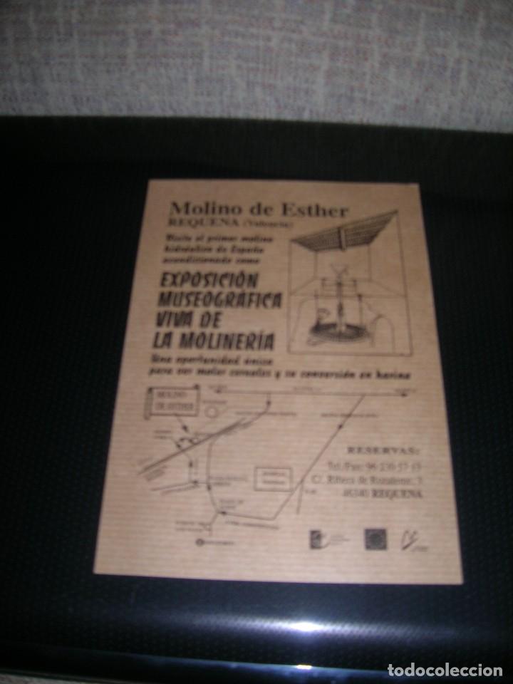 Werbekataloge: Folleto publicidad Molino de Esther. Requena, Valencia. Exposici&oacute;n museogr&aacute;fica viva de la moliner&iacute;a