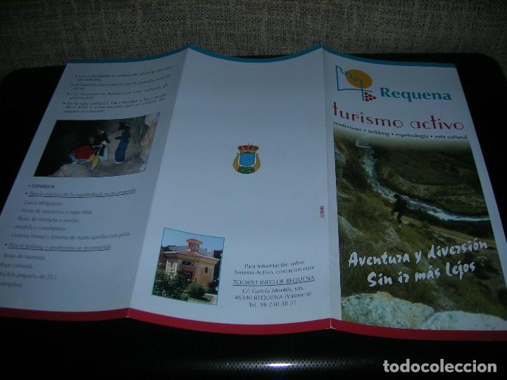 Werbekataloge: Folleto publicitario tr&iacute;ptico. Requena (valencia) turismo activo. Senderismo, trekking, espeleolog&iacute;a