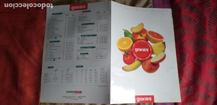 Cat&aacute;logos publicitarios: PUBLICIDAD-V78-GRANINI-TAMA&Ntilde;O FOLIO..