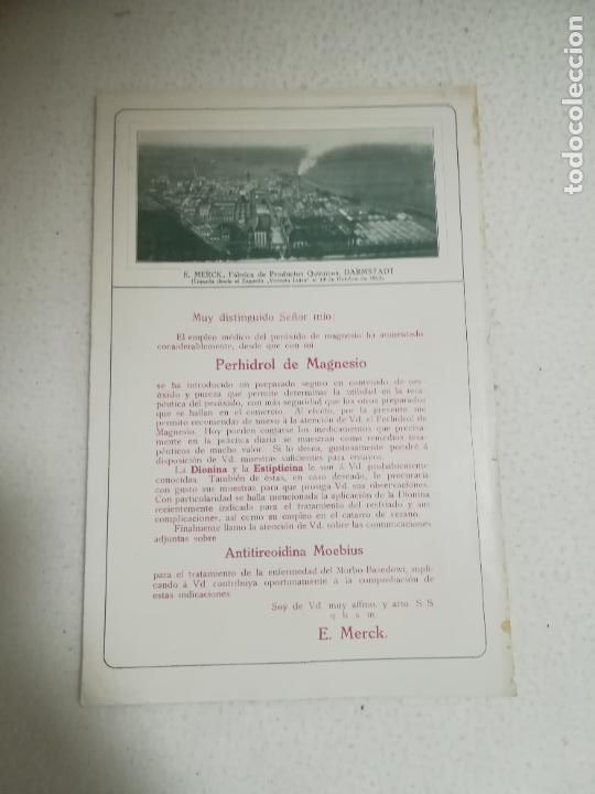 Cat&aacute;logos publicit&aacute;rios: PUBLICIDAD. PERHIDROL DE MAGNESIO. ESTIPTICINA. LABORATORIOS E.MERCK - DARMSTADT. VER