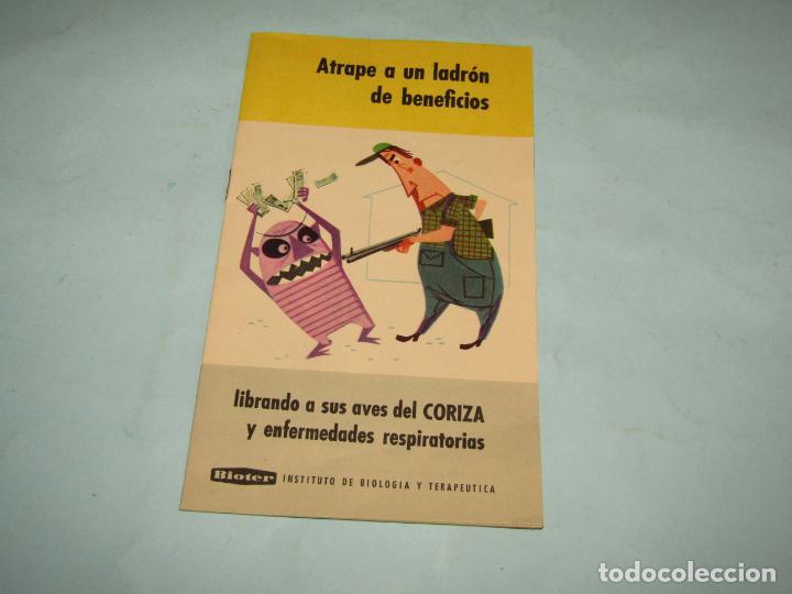 Cat&aacute;logos publicit&aacute;rios: Antiguo Cat&aacute;logo Publicitario de BIOTER Instituto de Biolog&iacute;a y Terap&eacute;utica de Madrid del A&ntilde;o 1960