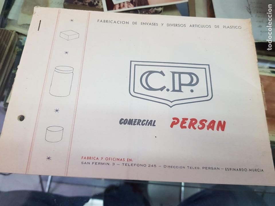 Werbekataloge: COMERCIAL PERSAN ENVASES DE PL&Aacute;STICO ESPINARDO MURCIA A&Ntilde;OS 60