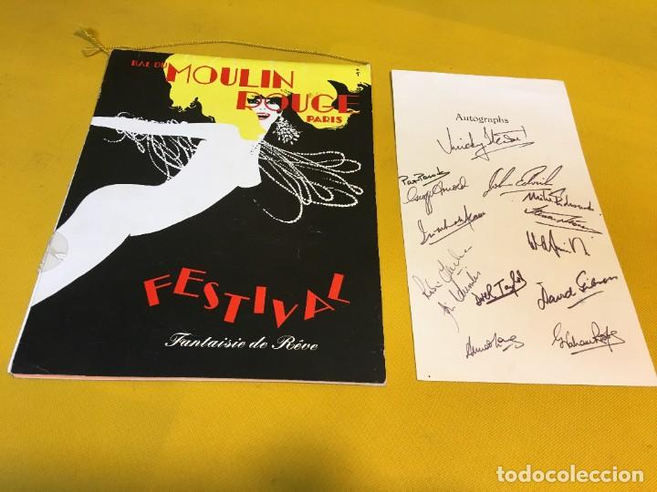 Cat&aacute;logos publicitarios: Moulin Rouge (Par&iacute;s) programa expectaculos a&ntilde;o 1975 m&aacute;s firmas