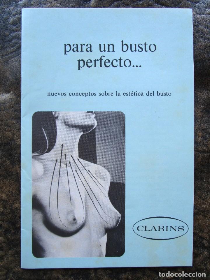 Advertising Catalogs: antiguo catalogo prospecto publicitario crema clarins cosmeticos tratamientos busto