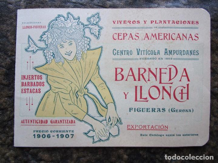 Advertising Catalogs: antiguo catalogo barneda y llonch a&ntilde;o 1906 1907 figueras girona papel secante centro vinicola