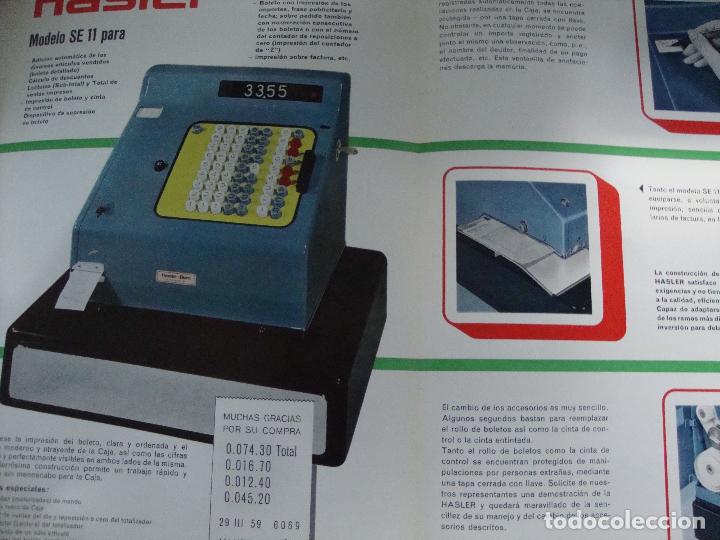Cat&aacute;logos publicitarios: TRIPTICO CAJA REGISTRADORA HASLER - Foto 2