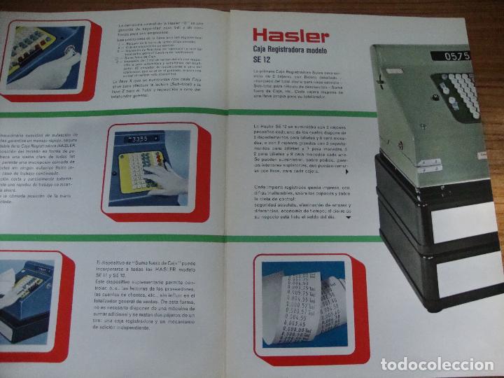 Cat&aacute;logos publicitarios: TRIPTICO CAJA REGISTRADORA HASLER - Foto 3