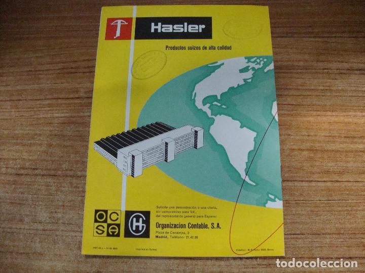 Cat&aacute;logos publicitarios: TRIPTICO CAJA REGISTRADORA HASLER - Foto 4