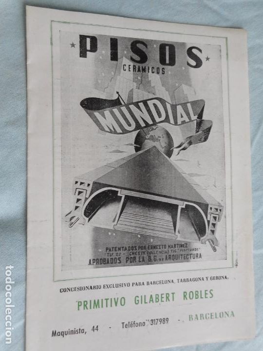 Cataloghi pubblicitari: ANTIGUO TRIPTICO PUBLICITARIO.PRIMITIVO GILABERT ROBLES.PISOS CERAMICOS MUNDIAL.BARCELONA