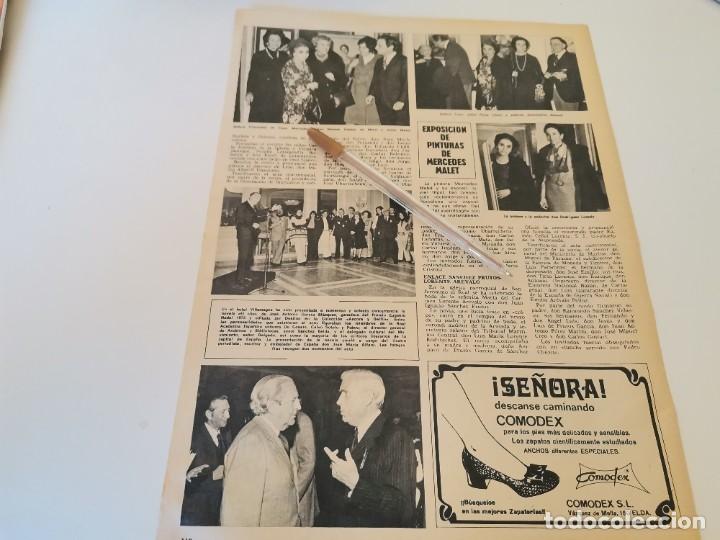 Cat&aacute;logos publicitarios: EXPOSICI&Oacute;N DE PINTURAS DE MERCEDES MALET RECORTE REVISTA 1974