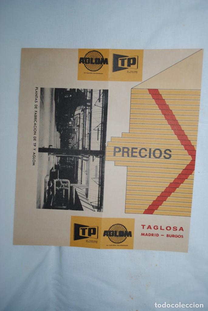 Catalogues publicitaires: ANTIGUA LISTA DE PRECIOS DE , TAGLOSA