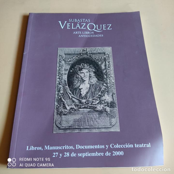 Cat&aacute;logos publicit&aacute;rios: CATALOGO DE SUBASTAS.SUBASTAS VELAQUEZ.ARTE,LIBROS,ANTIGUEDADES. 27 Y 28 SEPTIEMBRE 2000. 160 PAGS.