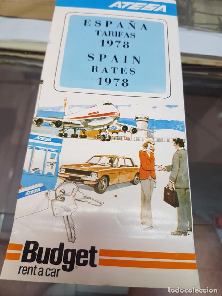 Werbekataloge: ANTIGUO FOLLETO PUBLICIDAD ALQUILER DE COCHES ATESA 1978