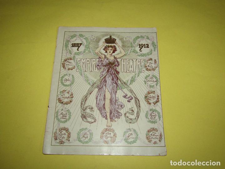Cat&aacute;logos publicit&aacute;rios: Antiguo Programa del EMPIRE THEATRE 1887 - 1912 del A&ntilde;o 1912