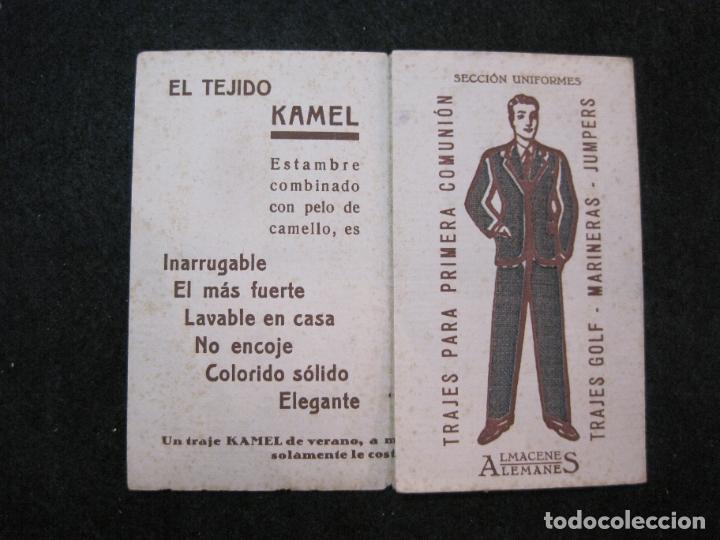Cat&aacute;logos publicit&aacute;rios: ALMACENES ALEMANES-EL TEJIDO KAMEL-CON TROZO DE TELA-CATALOGO PUBLICIDAD ANTIGUA-VER FOTOS-(81.659)
