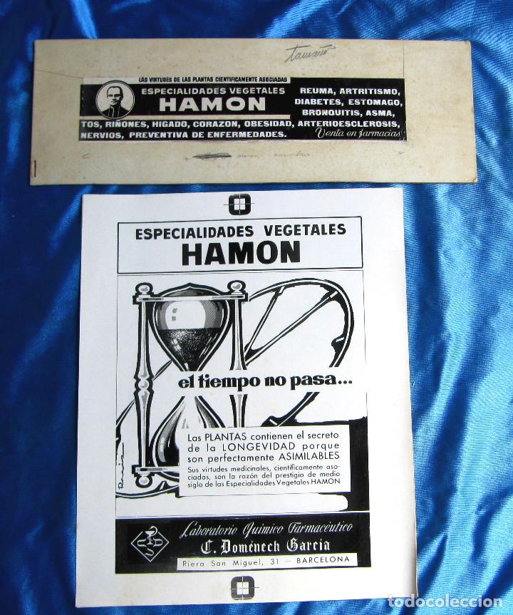 Cat&aacute;logos publicitarios: ESPECIALIDADES VEGETALES HAMON. PUBLICIDAD: CONJUNTO LOTE DE ARTE FINAL, MAQUETAS Y PRUEBAS. 1950'S