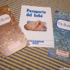 Catálogos publicitarios: FOLLETOS DE MI DIARIO Y PASAPORTE DEL BEBÉ NOGALDA. Lote 269976608