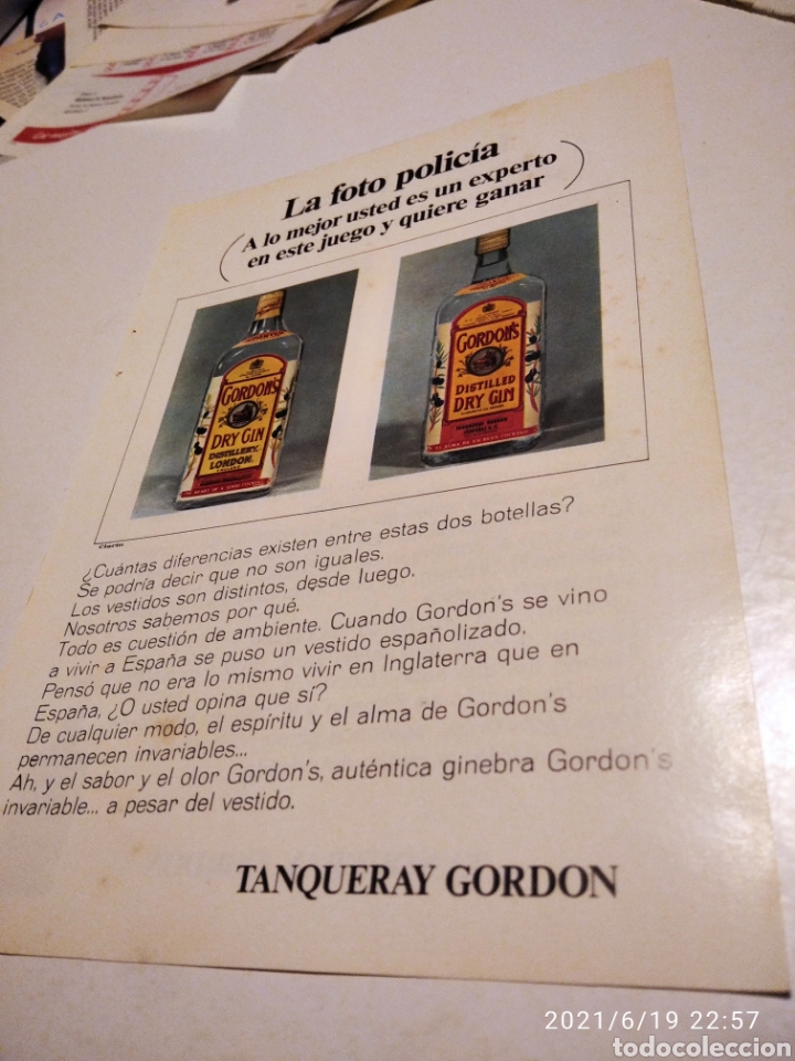 Cat&aacute;logos publicitarios: Publicidad gordons Ginebra