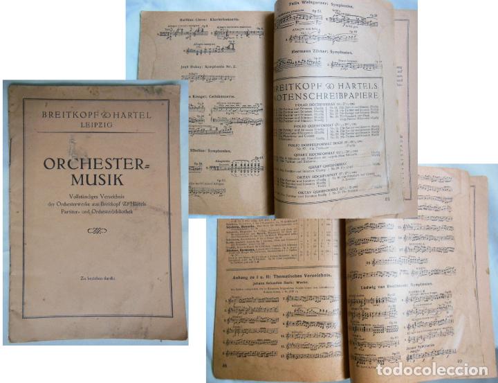 Cat&aacute;logos publicitarios: ORCHESTER MUSIK. Vollst&auml;ndiges Verzeichnis der Orchesterwerke aus Breitkopf & H&auml;rtels Partitur...