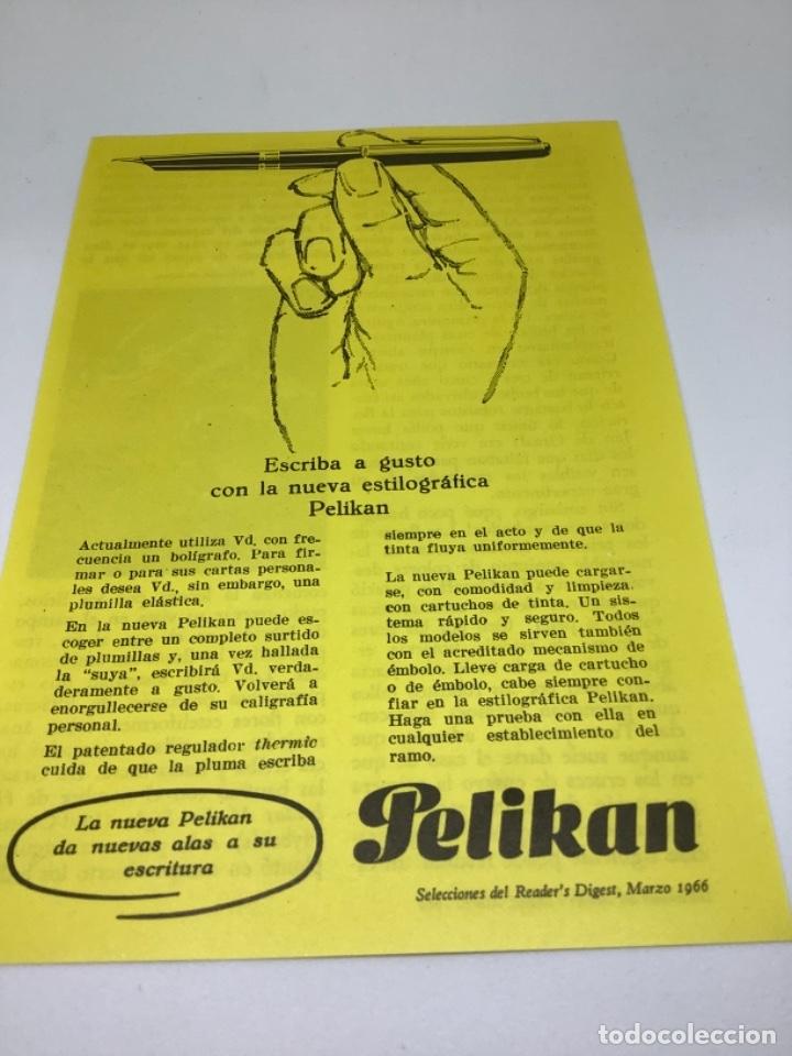 Cat&aacute;logos publicitarios: Publicidad pluma estilogr&aacute;fica Pelikan 1966