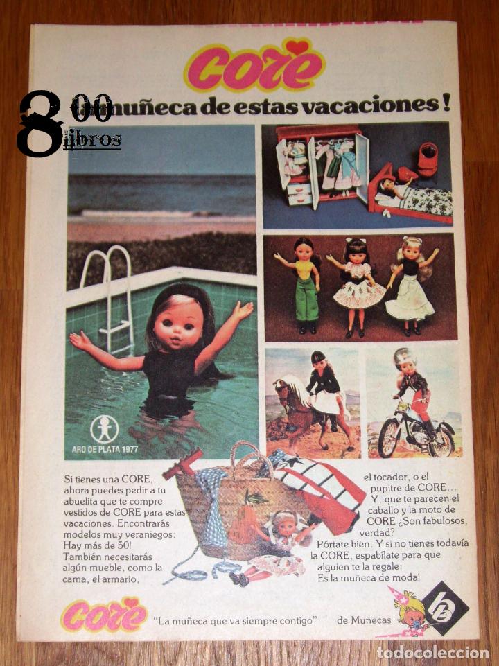 Cat&aacute;logos publicitarios: ANUNCIO - HOJA - PUBLICIDAD. CORE : La mu&ntilde;eca de estas vacaciones / de Mu&ntilde;ecas BB. - 1977
