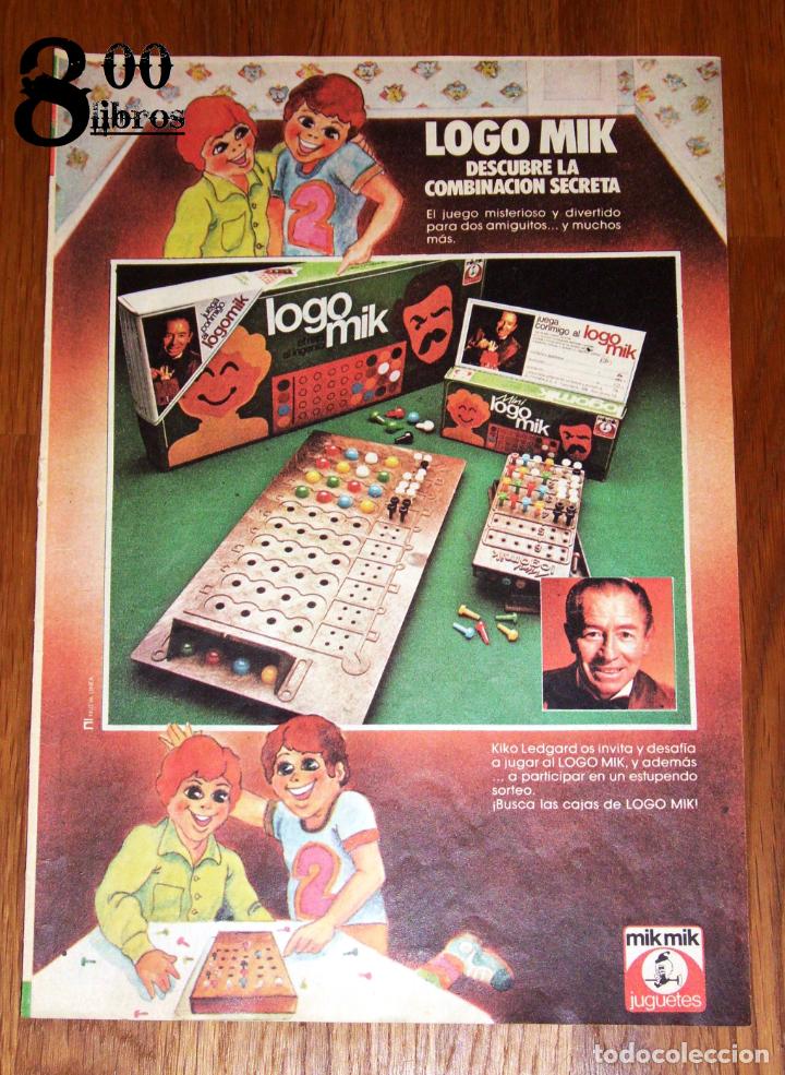Cat&aacute;logos publicitarios: ANUNCIO - HOJA - PUBLICIDAD. LOGO MIK : Descubre la combinaci&oacute;n... Kiko Ledgard / Mik Mik Juguetes