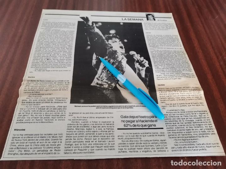 Cat&aacute;logos publicitarios: MICHAEL JACKSON RECORTE PERI&Oacute;DICO 1988
