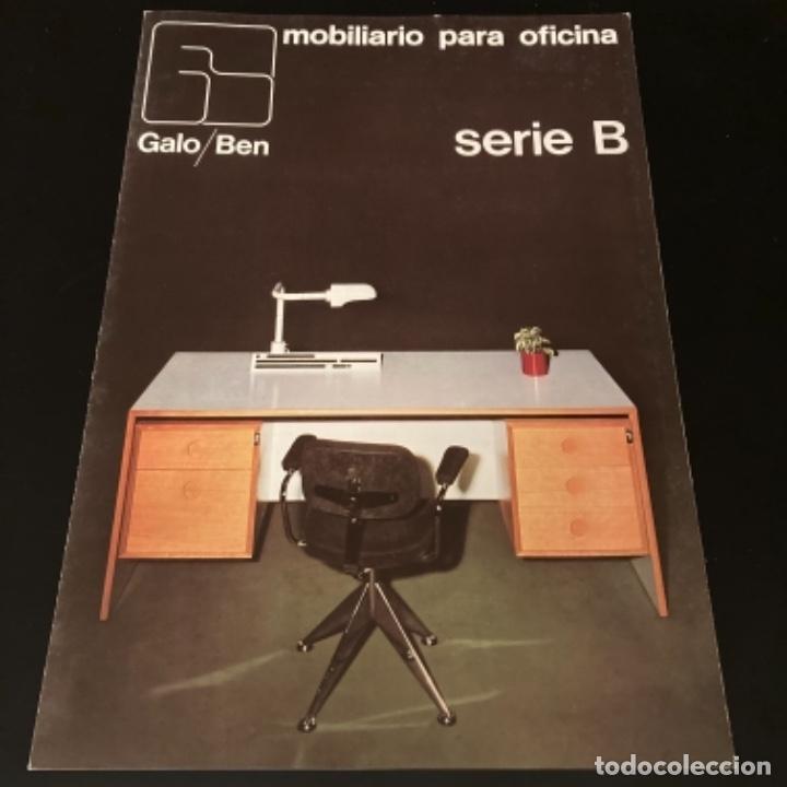 Advertising Catalogs: GALO - BEN. Catalogo mobiliario oficina. Serie B. Hoja publicitaria.
