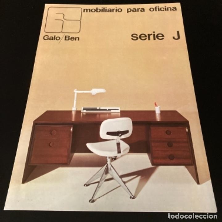 Advertising Catalogs: GALO - BEN. Catalogo mobiliario oficina. Serie J. Hoja publicitaria.