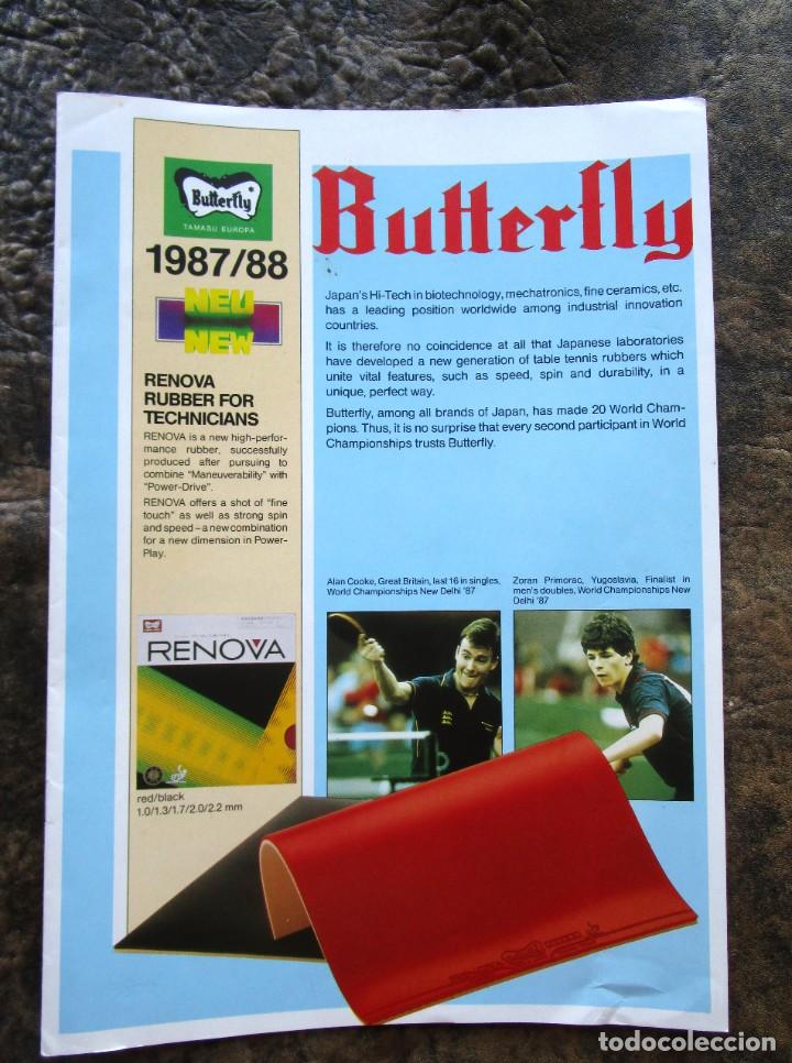 Werbekataloge: antiguo catalogo revista butterfly tenis de mesa a&ntilde;o 1987 1988