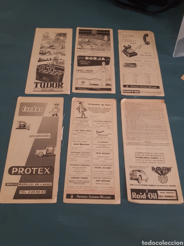 Cat&aacute;logos publicitarios: Laminas vintage publicitarias autom&oacute;viles , lote de 6.Protex, Tudor,Borja,
