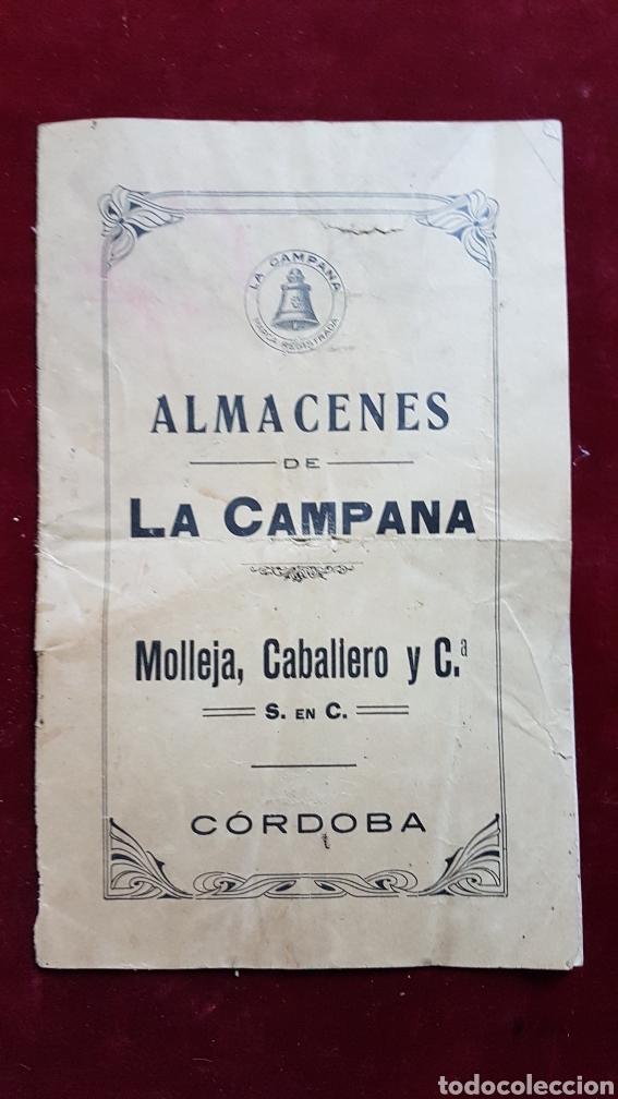 Cat&aacute;logos publicitarios: Raro catalogo Almacenes La Campana Corfoba asas,tiradores y bocallaves 1920