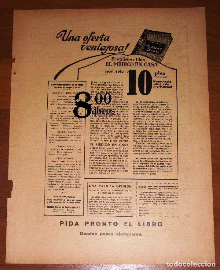 Cat&aacute;logos publicitarios: ANUNCIO - HOJA - PUBLICIDAD. Libro El m&eacute;dico en casa ; Calcetines americanos Interwoven, Swan Pluma