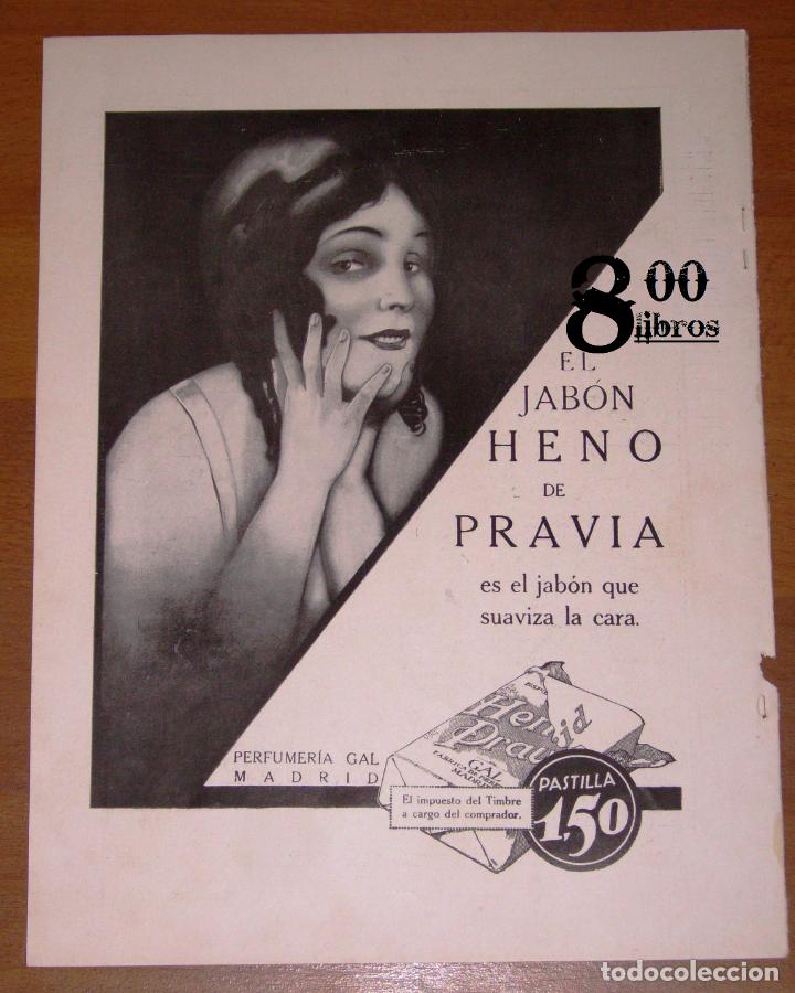 Werbekataloge: ANUNCIO - HOJA - PUBLICIDAD. EL JAB&Oacute;N HENO DE PRAVIA... suaviza la cara / Perfumer&iacute;a Gal. - 1924