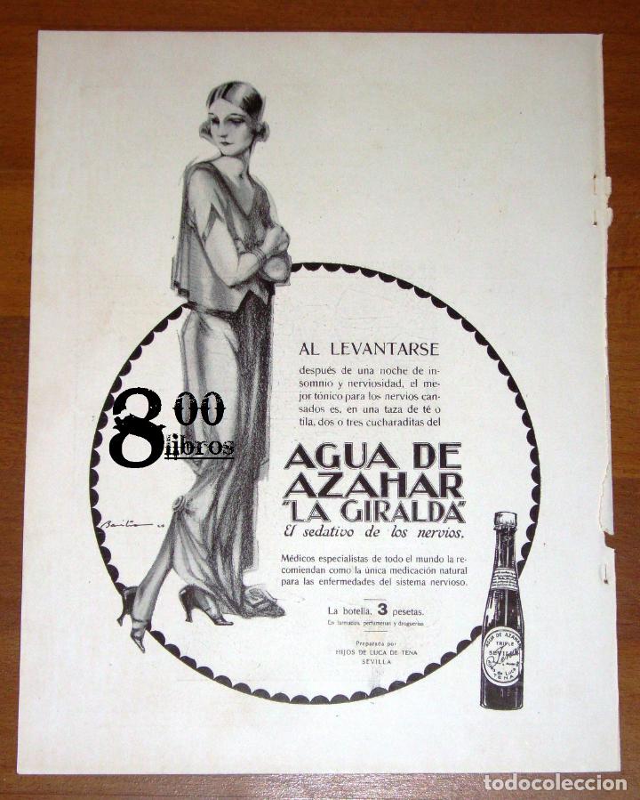 Advertising Catalogs: ANUNCIO - HOJA - PUBLICIDAD. AGUA DE AZAHAR LA GIRALDA ; Luchas intestinas / Sileno. - 1924