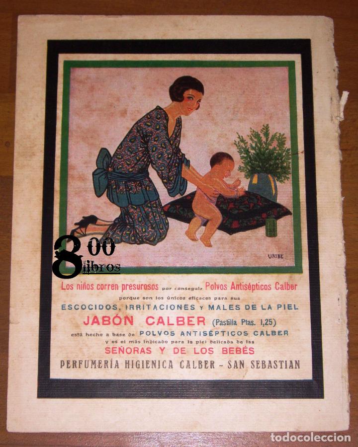 Cat&aacute;logos publicit&aacute;rios: ANUNCIO - HOJA - PUBLICIDAD. JAB&Oacute;N CALBER... / Uribe ; Perfumer&iacute;a Higi&eacute;nica Calber, San Sebasti&aacute;n...