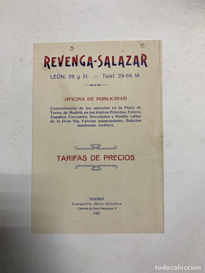 Cat&aacute;logos publicit&aacute;rios: PUBLICIDAD Y TARIFA DE PRECIOS DE LA MARCA REVENGA-SALAZAR. MADRID, 1921. VER FOTOS