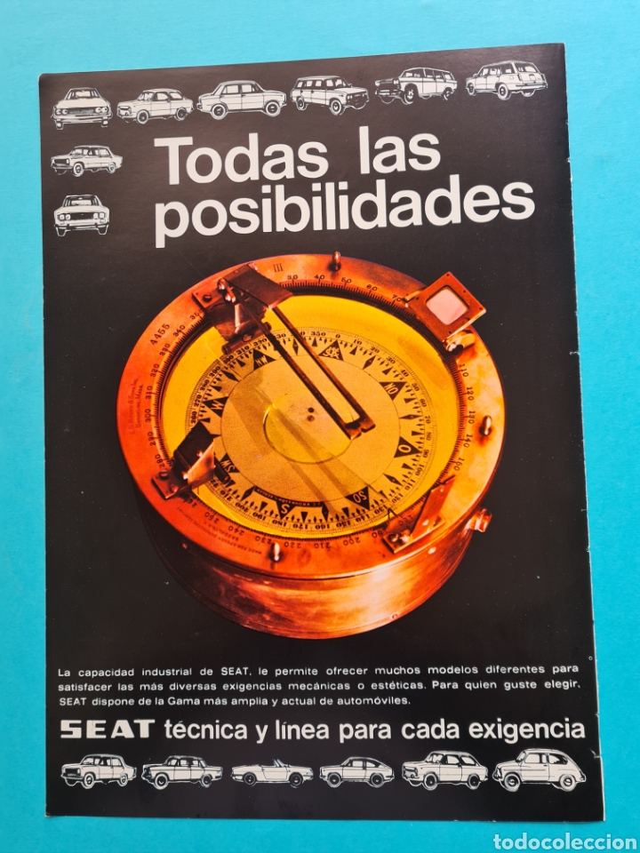 Cat&aacute;logos publicitarios: COCHE AUTOMOVIL SEAT + NESTLE - 1 HOJA CON 2 ANUNCIOS PUBLICITARIOS RECORTE 1971