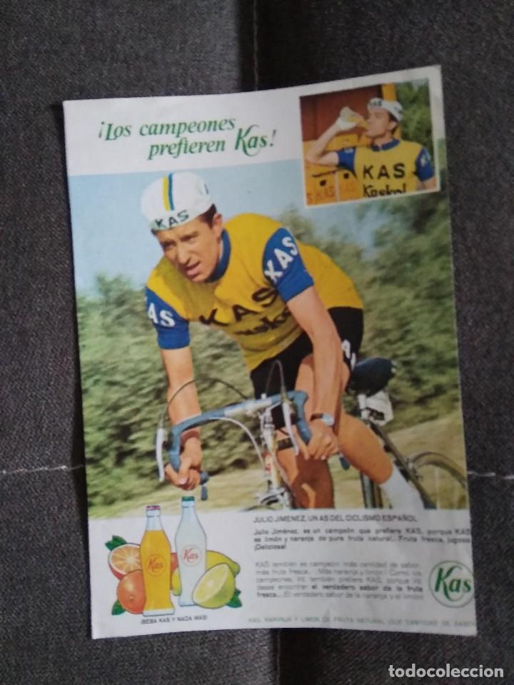 Cat&aacute;logos publicitarios: RECORTE KAS Y NADA MAS / CICLISMO JULIO JIMENEZ A&Ntilde;OS 60
