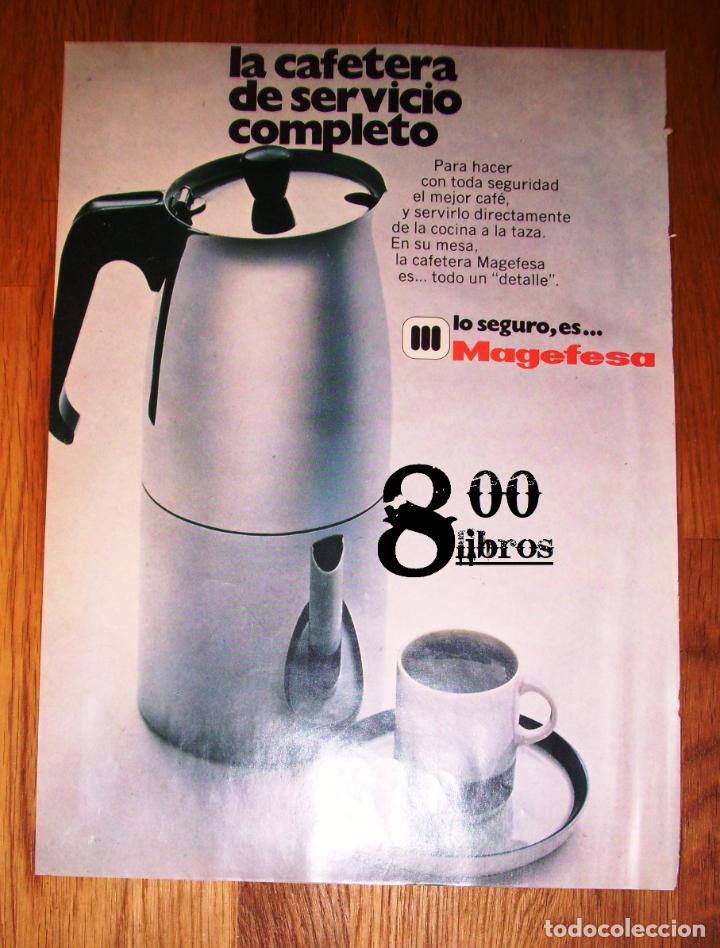 Werbekataloge: ANUNCIO - HOJA - PUBLICIDAD. Lo seguro es MAGEFESA : La cafetera de servicio completo. - 1974