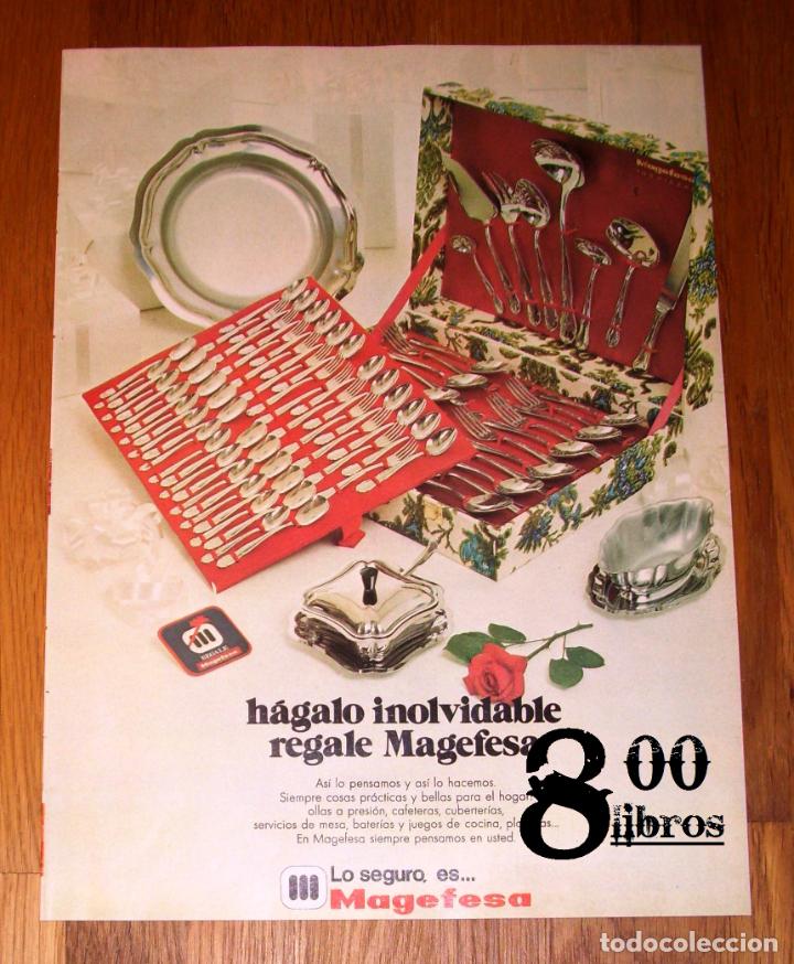 Werbekataloge: ANUNCIO - HOJA - PUBLICIDAD. Lo seguro es MAGEFESA : h&aacute;galo inolvidable, regale Magefesa... 1974
